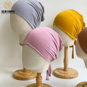 卸売価格でより安いカスタムジャージー綿モダール無地ストレッチムスリムマレーシア製フロントインナーヒジャブキャップムスリム女性用アンダースカーフ - Product Image 2