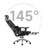 Chaise de bureau ergonomique réglable avec accoudoirs 4D et appui-tête, dossier en maille, chaise d'ordinateur avec inclinaison sensible au poids