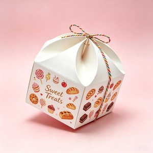 Boîte à dessert avec couvercle et poignée pour tiramisu et pâtisseries, idéale pour les beignets, les biscuits et les gâteaux pour les boutiques - Product Image 1