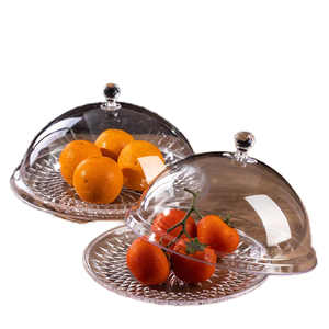 Couvercle de plateau à fruits en acrylique transparent, protection anti-poussière pour aliments, présentoir à snacks, service de desserts, vaisselle classique pour la rentrée scolaire - Product Image 1