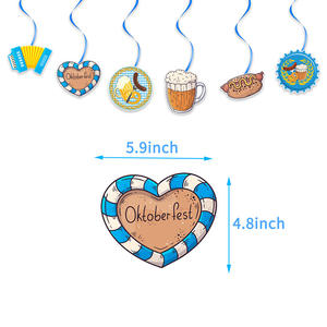 Decoración de fiesta de Oktoberfest con pancarta colgante, globo para decoración de pasteles para el Festival de la cerveza alemana de <span class=keywords><strong>Munich</strong></span>, suministros de celebración temáticos - Product Image 3