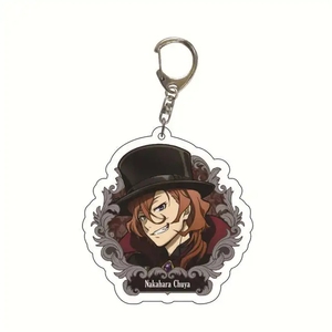 <span class=keywords><strong>Bungo</strong></span> chiens errants porte-clés japon dessin animé Anime Double face Transparent acrylique porte-clés anneau bijoux accessoires pour les Fans cadeaux - Product Image 3