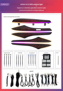 Luces Ambientales Originales para Infiniti QX60 14-21, Molde 1:1, Edición <span class=keywords><strong>Wave</strong></span> <span class=keywords><strong>Phantom</strong></span>, 22 Luces - Product Image 2