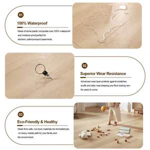 Planches <span class=keywords><strong>de</strong></span> parquet stratifié HDF étanches à verrouillage par clic, finition mate, <span class=keywords><strong>chêne</strong></span> Sapele Auburn, 12 mm, classe AC4, pour salles <span class=keywords><strong>de</strong></span> musique et espaces sonores (Quiet River Hearth) - Product Image 3