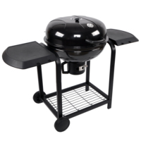 Barbecue fumoir au charbon de bois SEJR 22,5 pouces en acier avec tables latérales