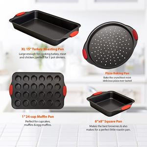 Oferta Especial en Amazon Juego de 10 Piezas para Hornear con Asas de Silicona Bandeja de Horno Lámina para Hornear Molde para Muffins y Molde para Pizza - Product Image 4