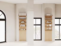 Meubles de magasin de cosmétiques respectueux de l'environnement Magasin de parfums Décoration Design Affichage pour maquillage Comptoir Vitrine