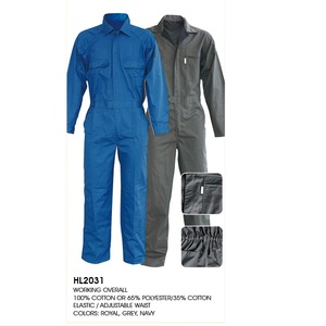 Fabrik versorgung Männer Frauen Marineblau Overall Baumwolle Kessel Anzug für Arbeiter - Product Image 1