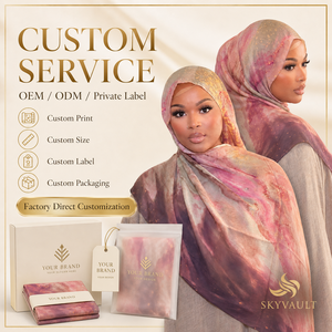 Hiyab Modal Estampado Tejido de Diseño Premium 2026 - Chal Transpirable y Ligero para Mujer - Para la Oración Diaria - Product Image 1