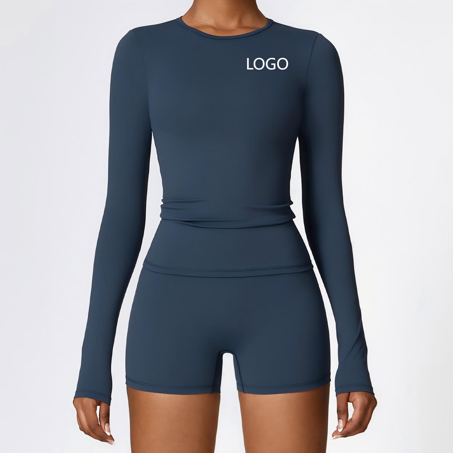 Winter Brushed Long Sleeve Yoga Tank Top for Women Nylon High-Intensity Fitness Pilates Running Sports Unisex Wrap Top