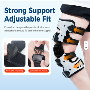 Supporto Ortopedico Medico Stabilizzatore per Gamba con Angolo Regolabile, per Osteoartrite (OA) Post-Operatoria, Tutore Ginocchio con Cerniera per Immobilizzazione e Protezione - Product Image 2