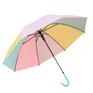 Lote de 10 Paraguas Rectos Coloridos de 8 Varillas y 105 cm, Apertura Manual, Protección Solar y contra la Lluvia, Diseño Moderno para Viajes - Product Image 1