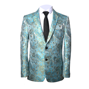 Nuovo Arrivo Abiti Jacquard di Lusso da <span class=keywords><strong>Uomo</strong></span> Giacca Jacquard Floreale Paisley in Raso Lucido Design Versatile ed Elegante per Occasioni Globali - Product Image 2