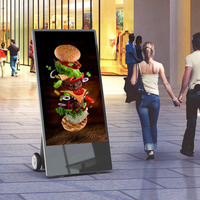 Papan iklan layar Led Digital, layar tampilan iklan Android layar sentuh Totem berdiri Lantai