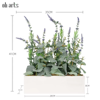 Set tanaman eucalyput buatan kering dan bunga Lavender tanaman eucalyput buatan untuk dekorasi dalam dan luar ruangan
