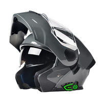 Casque Moto Modulaire DOT en Promotion avec Double Visière, Casque Relevable avec Bluetooth et Gants – Ensemble Trois Pièces pour Cyclisme – Direct Usine