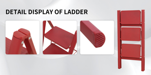 3-Step One-Sided <b>Folding</b> Wall Ladder for Roof Rack 150 Iron Attic Stairs Kitchen <b>Stool</b> for Staircase Application - Product Image 6