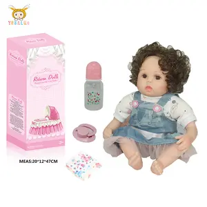可爱的重生婴儿娃娃玩具全身硅胶45厘米栩栩如生的模拟女孩重生娃娃玩具