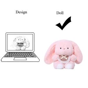 Quantité minimale de commande bas personnalisé enfants nom brodé <span class=keywords><strong>lapin</strong></span> <span class=keywords><strong>lapin</strong></span> en peluche pull peluches pour le soulagement du Stress PP coton remplissage maille doublure - Product Image 3
