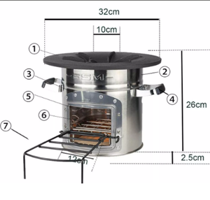 Poêle à gaz sans fumée SSM S32-X pour usage domestique quotidien, en acier inoxydable, norme ISO, combustion propre pour une cuisine saine - Product Image 2