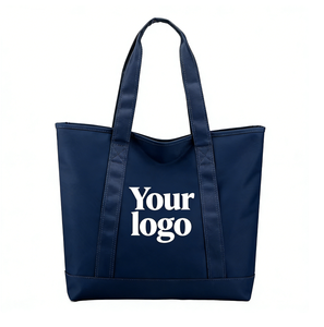 Bolsa de Playa de Lona de Algodón Personalizada con Logotipo, Grande, Impresa, Ecológica, Reciclada, Reutilizable, para Compras - Product Image 1