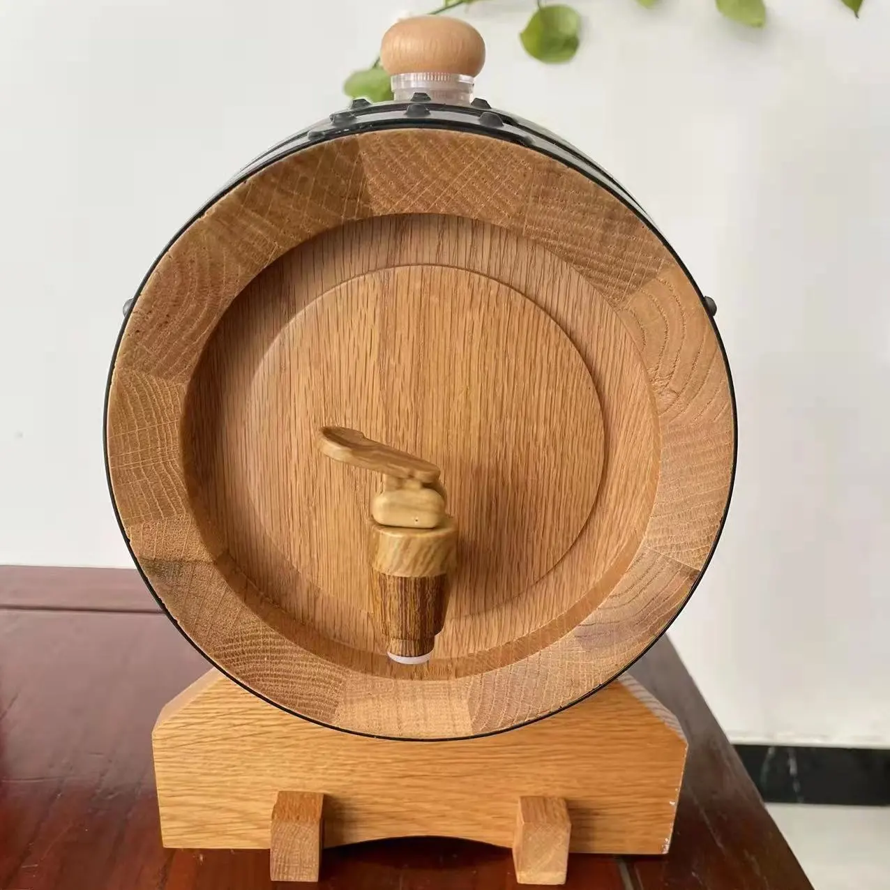 Baril de whisky en chêne naturel de 3l, en bois, pour whisky et whisky, sans revêtement