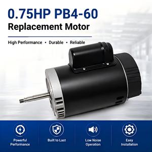 Motor de Repuesto de 0.75HP para Bomba de Refuerzo PB4-60, 115/230V, Motor para Bomba de Refuerzo de Limpiador de Piscinas, Fácil Instalación, Alta Eficiencia - Product Image 2