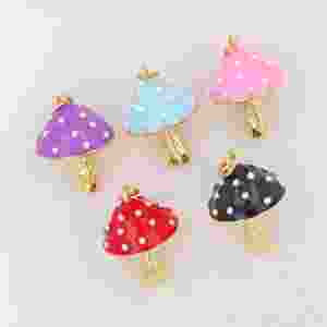 Liontin Perhiasan Jamur Trendy Berlapis Emas Tembaga Warna-warni <span class=keywords><strong>3D</strong></span> Enamel Aksesoris Kalung Liontin DIY Hadiah Perhiasan - Product Image 5