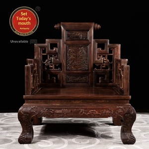Muebles de Madera de Redwood, Librería de Gran Volumen, Estilo Clásico Ming Qing, Madera Maciza de Guangdong, Juego de 15 Piezas, Ramas Grandes de Redwood Rojo - Product Image 1
