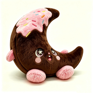 Peluche de donut personalizado con forma de luna, regalo para niños, juguete de peluche con temática de postres, peluche de donut para decoración de habitaciones - Product Image 1