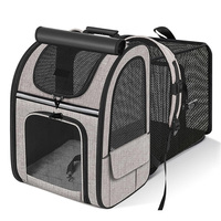 Sac à dos portable et pliable pour animaux de compagnie, extensible et respirant, pour chats et chiots, idéal pour l'extérieur (OEM & ODM)