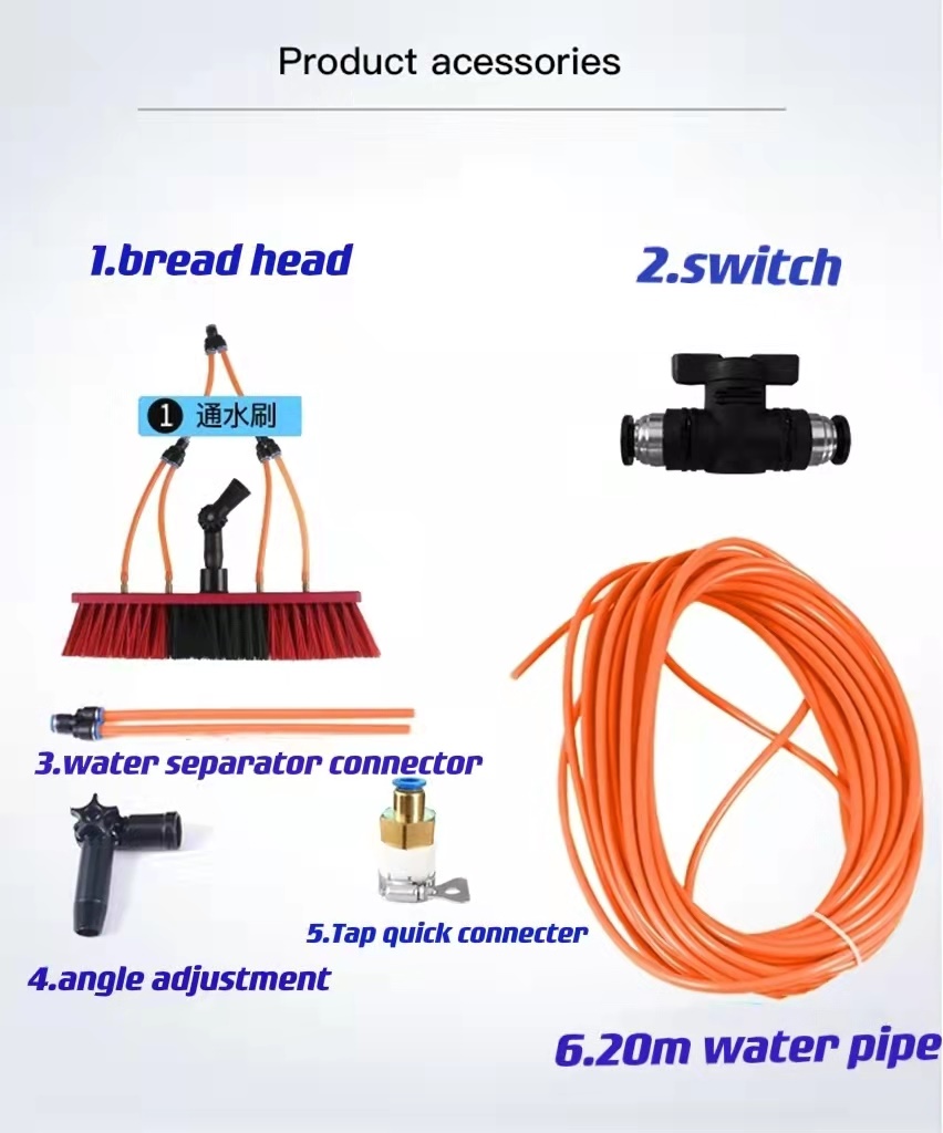 3.6/5.4/7.2/10/12 Aluminum Telescopic Solar Panel Cleaning Brush Window Cleaning