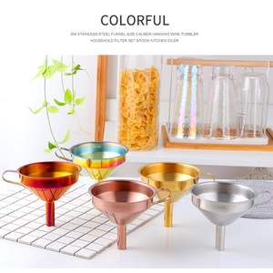 Funil Mini de Aço Inoxidável com Filtro, Grau Alimentício, Seguro para Lava-Louças, Ecológico para Transferir Óleos Essenciais - Product Image 2