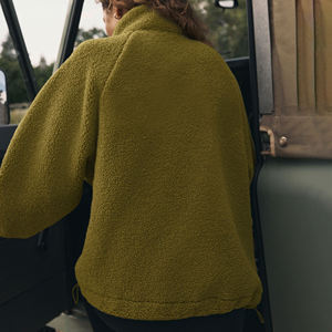 High Quality Custom <b>Turtlenecks</b> Crewneck Oversized <b>Mock</b> Neck Sherpa Fleece Pullover Sweatshirt Jacket - Product Image 3