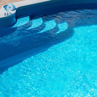 Couronne d'eau Mosaïque Logo PVC Film étanche Membrane Revêtement de piscine hors sol pour piscines extérieures creusées