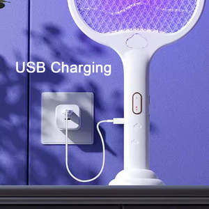 Wholesale Rechargeable Handheld UV Plastic Electric <strong>Fly</strong> Swatter <strong>Racket</strong> for Mosquito <strong>Zapper</strong> Insect Control - Product Image 5