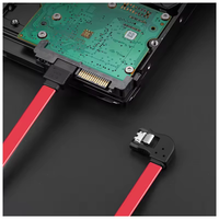 CableCreation 2 paquetes de 18 pulgadas SATA III 6,0 Gbps 7 pines hembra a ángulo izquierdo hembra Sata Cable