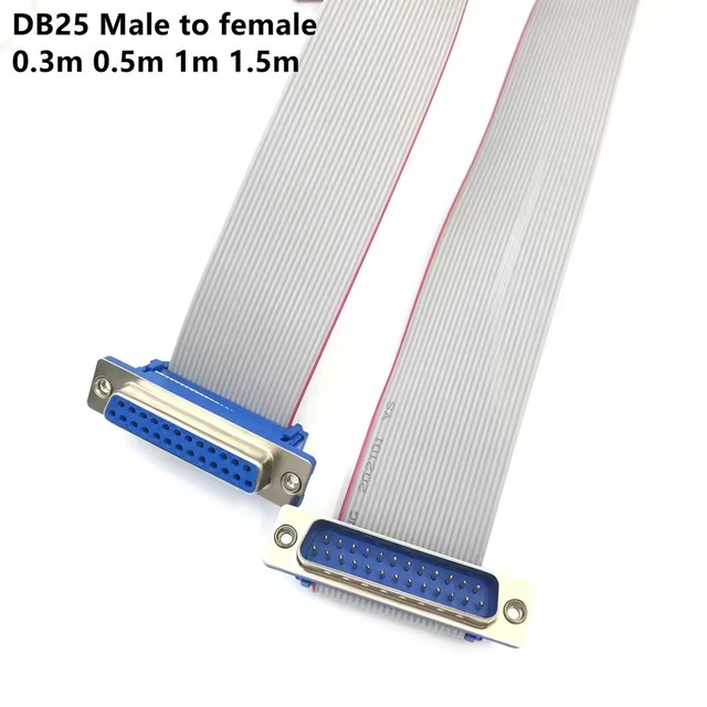 20CM 50CM 1M DB25 MALE to FEMALE/MALE TO MALE/FEMALE TO FEMALE CABLE D-Sub serial port connector adapter Extension Cable