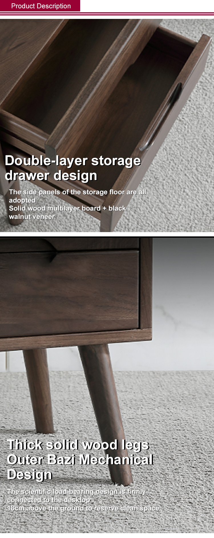 Hercules Black Vinyl Seat/Clear Coated Metal Frame Side Bedside Table