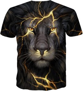 Fitspi 3D Printed Lion King Tshirt <strong>Mens</strong> <strong>Animal</strong> Graphic Tee Short Sleeve Casual Shirt <strong>Mens</strong> Wildlife Themed Tshirt for <strong>Men</strong> - Product Image 3