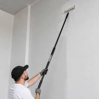 Perche télescopique ergonomique antidérapante pour rouleau à peinture avec poignée souple