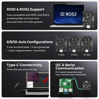Hiwonder 10-Axis IMU Sensor Module Smart AHRS Attitude & Orientation Sensor with Serial Barometer & Gyroscope for ROS Robots