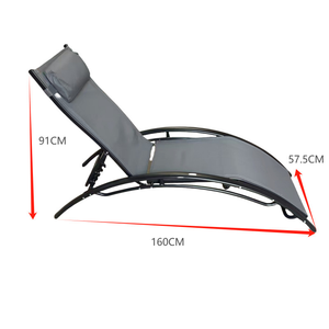 Ghế thư giãn ngoài trời hiện đại kiểu Moon <span class=keywords><strong>Chair</strong></span>, ghế tắm nắng bằng kim loại bền chắc - Product Image 2