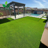 Gazon artificiel haute densité en rouleau, résistant à la décoloration, vert, pour jardin, directement de l'usine chinoise