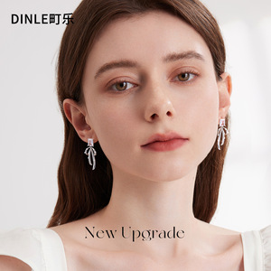Dinle Tassel Pearl Drop Earrings With <b>Bow</b> Design For Party - Product Image 1