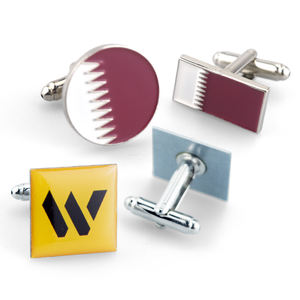 批发促销软搪瓷环氧男式t恤袖扣定制童军袖扣 - Product Image 1