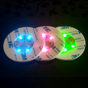 Colorful LED <b>Light</b>-Up Plastic Fashionable Cup Coaster <b>Bottle</b> Sticker Environment-Friendly for Back School LED <b>Light</b> Pad - Product Image 6