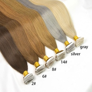 Extensiones de Cabello Humano Brasileño de Lujo, Calidad 12A, 12/30 Pulgadas, Cutícula Virgen Alineada, Doble Trama a Máquina, Cinta Invisible - Product Image 1