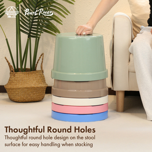 Pearl River <b>Pink</b> PP Stackable Small Round <b>Stool</b> Minimalist Modern Design Living Room Furniture - Product Image 6
