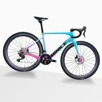 MINICE R1 T800+Mitsubishi TR50 Carbon Aero Rennrad mit Interner Kabelführung Di2 24-Gang Elektronische Schaltung Normales Pedal